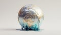 Visual Representation Of Earth'S Melting Due To Climate Change Royalty Free Stock Photo