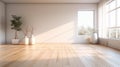 Visual representation of an empty white minimalist home.