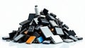 A Visual Representation of EWaste Recycling A Mountain of Discarded Electronics Calling for Sustainable Disposal Royalty Free Stock Photo