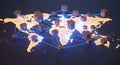 Global Logistics Network Map with Packages Royalty Free Stock Photo