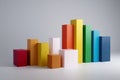 Visual Representation of KPI Metrics With Colorful Modular Blocks in Modern Design Generative AI Royalty Free Stock Photo