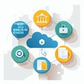Centralized Cloud Network for Digital Services Royalty Free Stock Photo