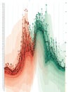 Dynamic Curve Graph Illustrating Fluctuating Luck Over Time With Distinct Red and Green Zones and a Clear Left Side Royalty Free Stock Photo
