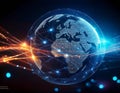 Visual Representation of Structure Global Fastest Data Royalty Free Stock Photo