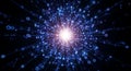 Bright core radiating futuristic data connections Royalty Free Stock Photo
