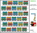 Visual riddle - find two identical trains