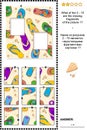 Visual riddle with flip-flops - what`s missing? what does not belong?