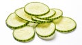 a visual of a single, thinly sliced zucchini