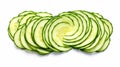 a visual of a single, thinly sliced zucchini