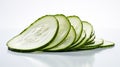 a visual of a single, thinly sliced zucchini