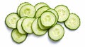 a visual of a single, thinly sliced zucchini