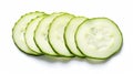 a visual of a single, thinly sliced zucchini