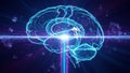 This visual suggests themes of artificial intelligence and neuroscien Royalty Free Stock Photo