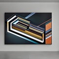 A visual symphony of geometric abstraction, with precise angles, clean lines, and geometric forms that convey a sense of order a