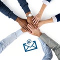 Team Collaboration for Email isolated on white background