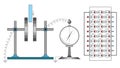 Visual vector illustration demonstrates the conditions on which the conductor`s electrical capacity depends