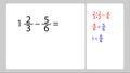 A visual video lesson on arithmetic actions with negative and positive whole numbers, simple and mixed fractions