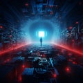 Visualization of artificial intelligence,The interconnection of artificial intelligence,Generative AI Illustration