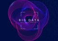 Visualization background. Technology for big data, artificial in