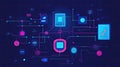 visualization blinking workflow diagram Royalty Free Stock Photo