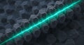 Nanoscale chain conducting bright energy Royalty Free Stock Photo