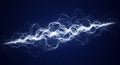 Dynamic energy flow concept on dark blue Royalty Free Stock Photo