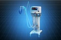 Visualization 3d cad model of medical ventilator ICU. 3D rendering