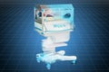 Visualization 3d cad model of neonatal incubator. 3D rendering