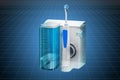 Visualization 3d cad model of water flosser, dental oral irrigator. 3D rendering