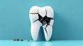 Broken tooth, illustration Generative AI Royalty Free Stock Photo