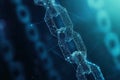 Visualization of a digital chain representing blockchain technology and connectivity in cyberspace Royalty Free Stock Photo