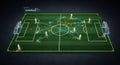 Soccer tactical analysis using high-tech tracking Royalty Free Stock Photo