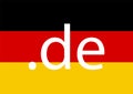Visualization of the Germany domain name extension with using of the Germany flag colors
