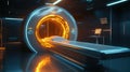 visualization holographic style mri machine simulation Royalty Free Stock Photo
