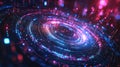 visualization holographic style radar source code scanning Royalty Free Stock Photo