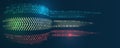 Visualization of large amounts of data. File structuring. Data Algorithms, machine learning. Array visual concept. Big data Royalty Free Stock Photo