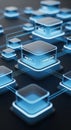 Visualization of layered architecture and scalable digital components Royalty Free Stock Photo