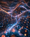 Visualization of machine learning in progress, abstract algorithms weaving through data to validate findings
