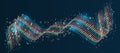 Visualization Sorting data, Abstract flow of information as circles and binary code. Vector database background Royalty Free Stock Photo