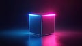 visualization streaming 3D cube Royalty Free Stock Photo