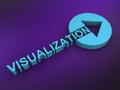 visualization word on purple Royalty Free Stock Photo