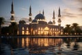 Visualize the beauty of illuminated mosques and