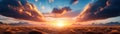 Visualize a breathtaking future where a massive solar array sprawls across a golden desert, powered by AI-controlled energy