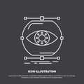 visualize, conception, monitoring, monitoring, vision Icon. Line vector symbol for UI and UX, website or mobile application Royalty Free Stock Photo