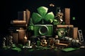Visualize the evolution of St Patricks Daythemed Royalty Free Stock Photo