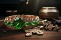 Visualize the fusion of St Patricks Day symbols Royalty Free Stock Photo
