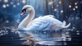 Visualize a graceful swan