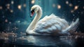 Visualize a graceful swan