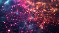 Visualize neural networks with glowing nodes and pathways, a modern view of interconnected data AIG62