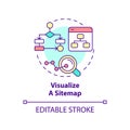 Visualize sitemap concept icon